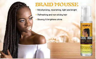 GOIPLE Lock Braid Foam Control Braiding Mousse -8.4 oz, Sareya Beauty Supply Store in Calgary Alberta Canada